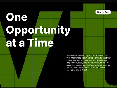 VolunTrack – Volunteer Matching Platform UI design figma interface saas ui uiux ux web webdesign website