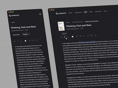 Rich text editor — Untitled UI cms dark mode dark ui product design profile settings rich text editor text editor ui design user interface