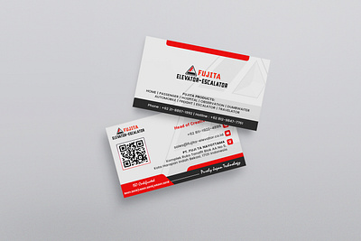 Card Name Design | Fujita Elevator Company card name design catalogue design