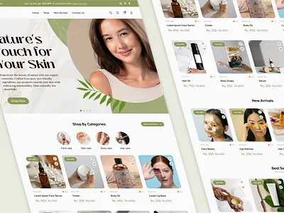 Ecommerce Website vol-2 2025 beauty design e commerce earthy theme figma graphic design intuitive landing page natural online shopping simple ui ui design ux web website
