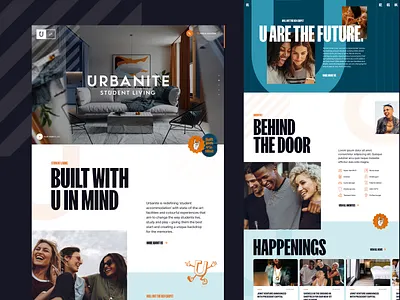 Urbanite Website accommodation homepage landing page property real estate student university website