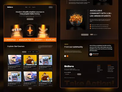 Courses - Landing Page design animation branding design graphic design illustration motion graphics shopify shopify. ui website design