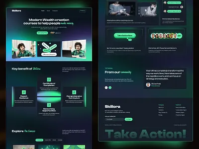 Courses - Landing Page design animation branding design graphic design illustration motion graphics shopify shopify. ui website design