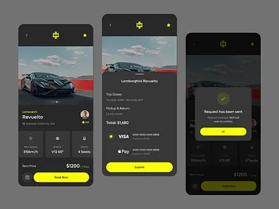 Car Rental App Booking Process b2b booking booking app booking platform booking system car app mobile app modern product design rent rental reservation schedule app tesla ticket booking travel app traveling