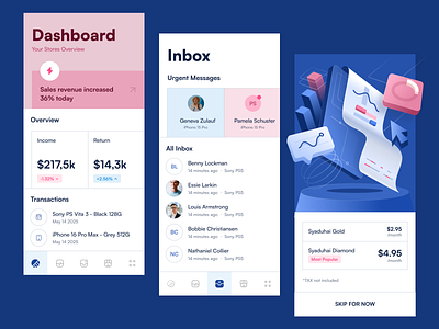 CRM Dashboard App Design by Ghani Pradita for Paperpillar on Dribbble