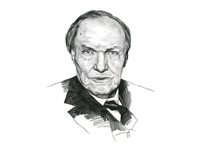 Clarence Darrow art drawing face illustration man painting pancil portrait sketch