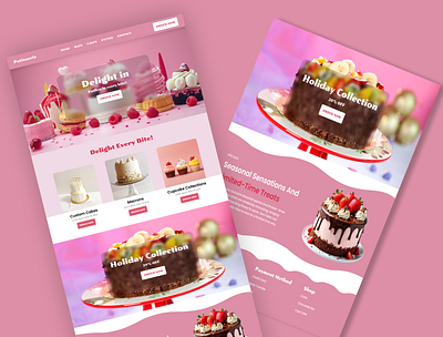 Custom Cake landing page custom cake landing page