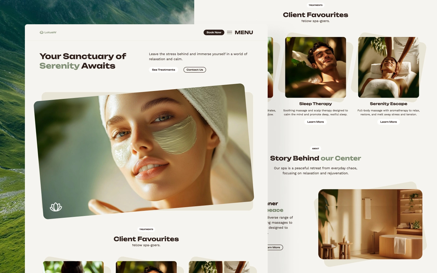 Spa & Wellness Website ayurveda beauty saloon fitness hot stone massage pedicure relax remedy spa spa marketing page spa website wellness yoga