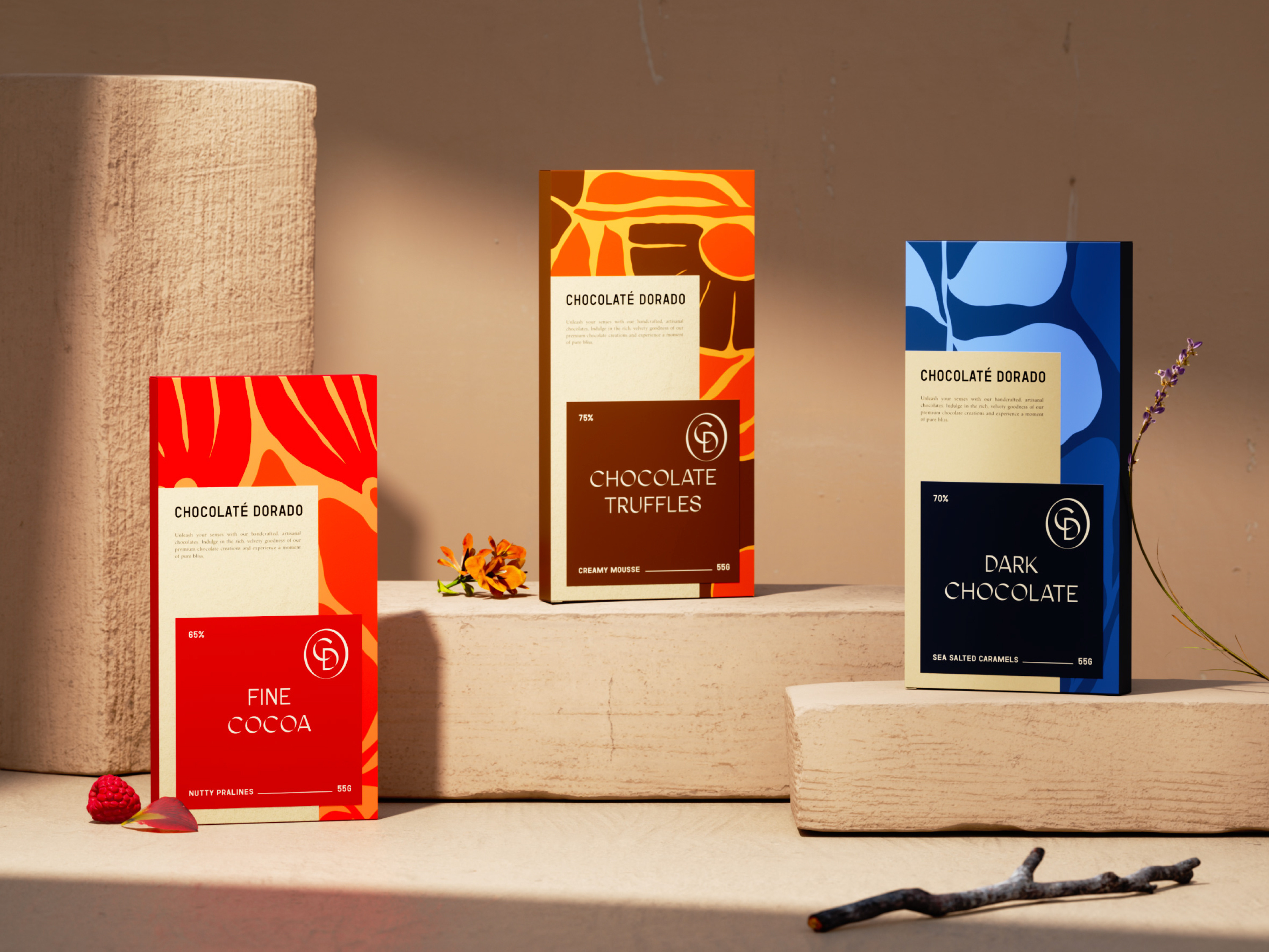 Chocolate Dorado Branding and Packaging Design 3d animation brand identity branding cacao chocolate dessert food icons label logo nutrition packaging snack ui web website