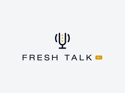 FRESH TALK AI logo branding design fresh talk ai logo graphic design illustration minimal