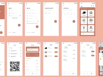 Coffee Lovers Club—Intuitive Mobile App UI for Seamless Coffee branding graphic design id illustration logo ui ux vector