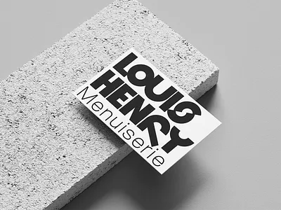 LOUIS HENRY Menuiserie - Logo branding carpenter custom design graphic design log logo logo design menuiserie minimalist modern typography wood