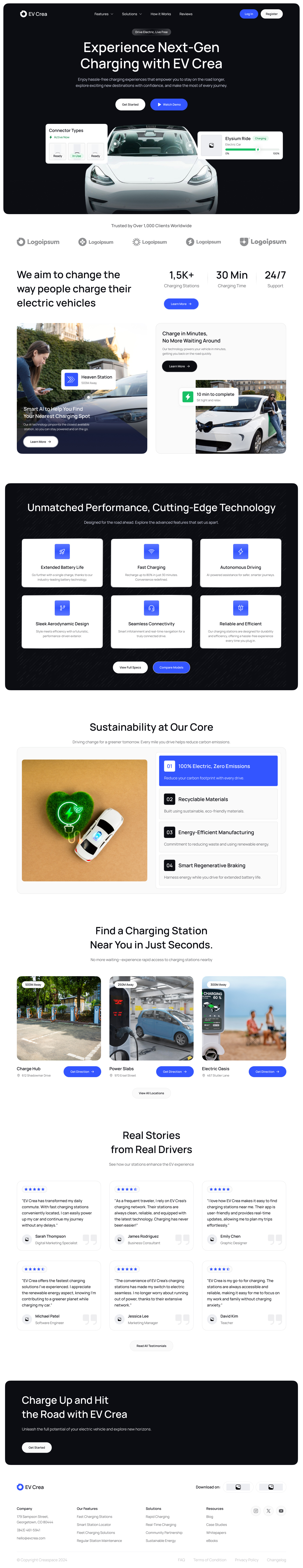 EV Landing Page Design adobe xd best ev page ev figma landing page ui user experience user interface ux