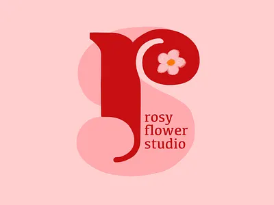 Logo for flower studio flowers graphic design logo