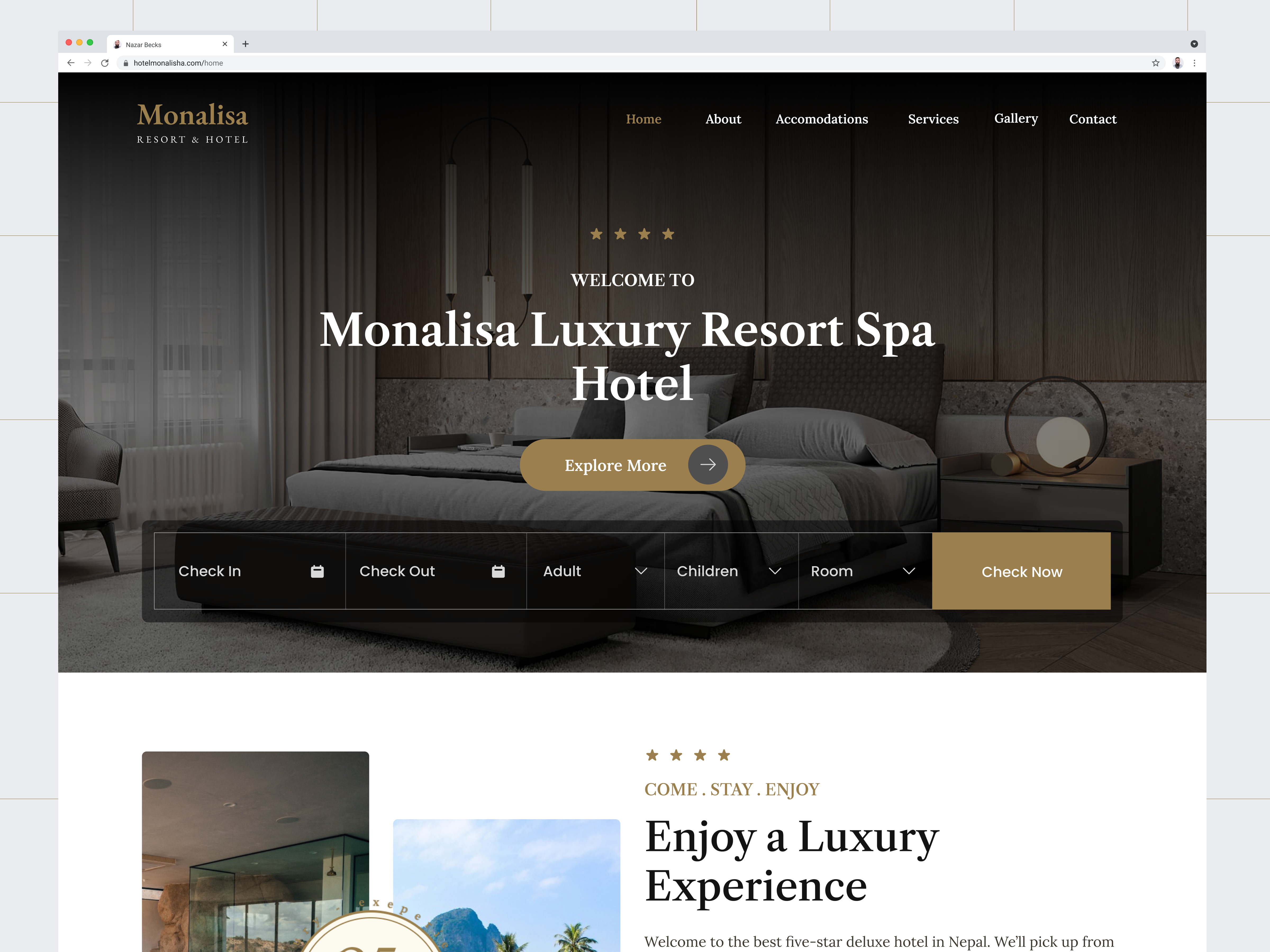 Hotel & Restaurant Website Template branding hospitalitydesign hotel hotel website hoteldesign interiordesign luxuryhotel minimaldesign modernrestaurant restaurant restaurant website tourism travel