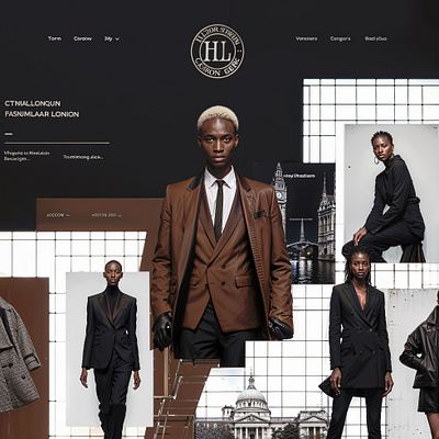 LONDON FASHION WEBSITE (DEMO) app branding design fashion graphic design illustration logo ui ux vector