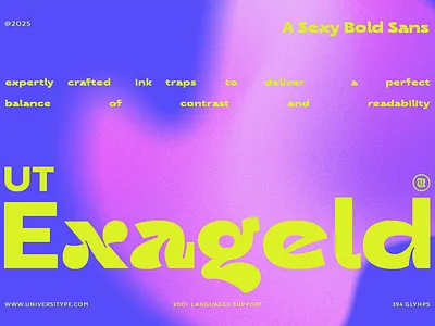 A Sexy Bold Sans - UT Exageld branding design font graphic design illustration logo type design typography ui vector