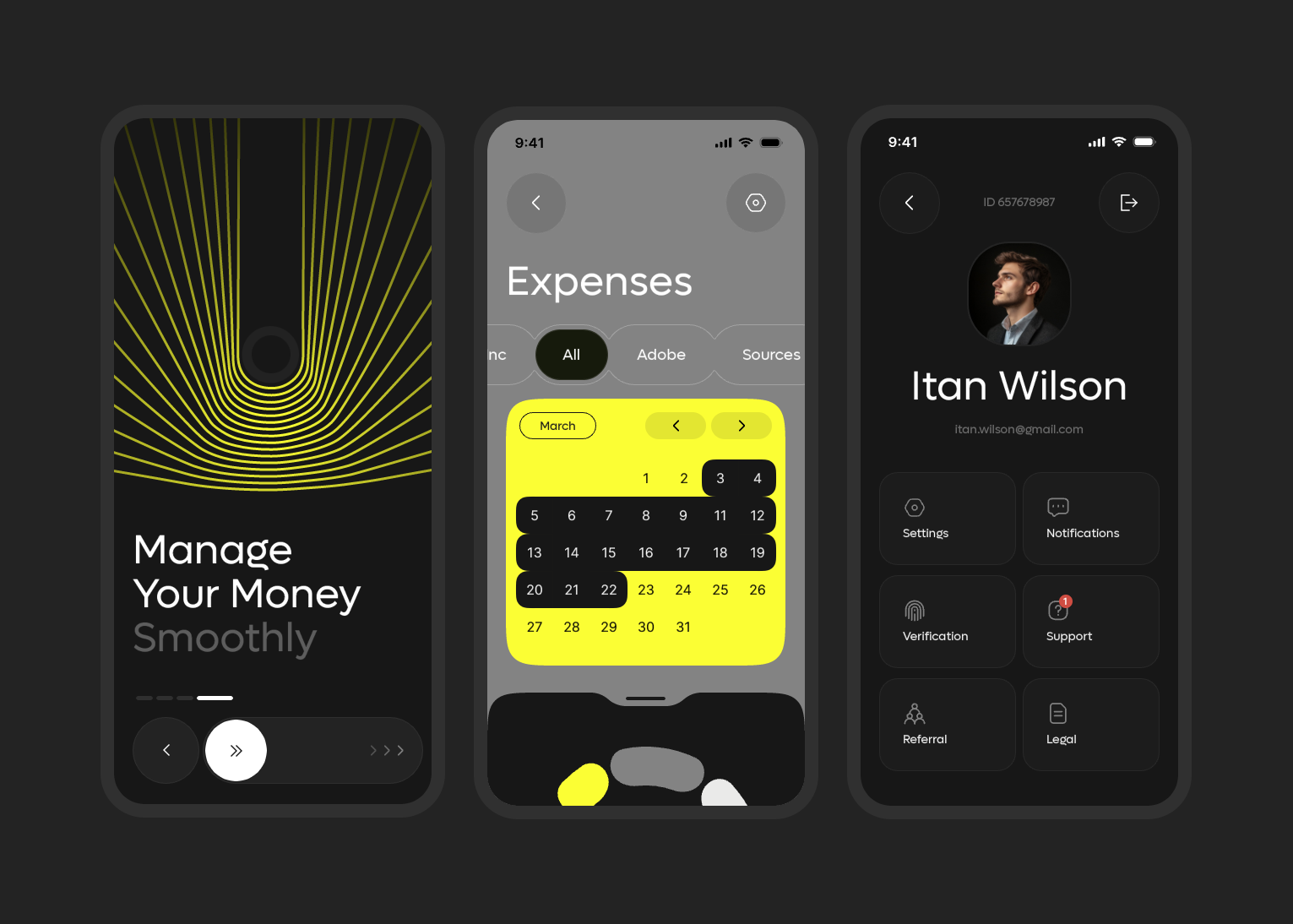 Money Manager App UI (finance tracking, SaaS, Modern UI\UX) 3d animation app branding finance fintech graphic design logo mobile motion graphics saas ui ux