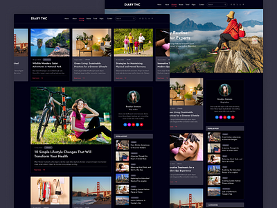 Diary Dark TNC - Blog & Editorial Website Template blog blog template news template webflow