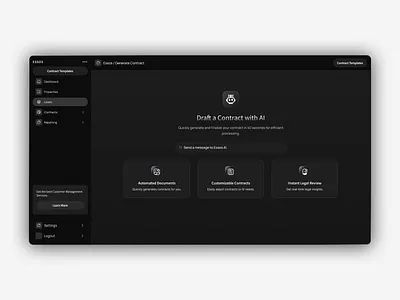 Draft a Contract with A.I. black ui ux web white