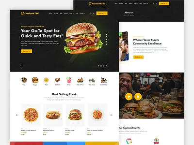 FastFood TNC - Retail & E-Commerce Website Template fastfood food website restaurant website webflow