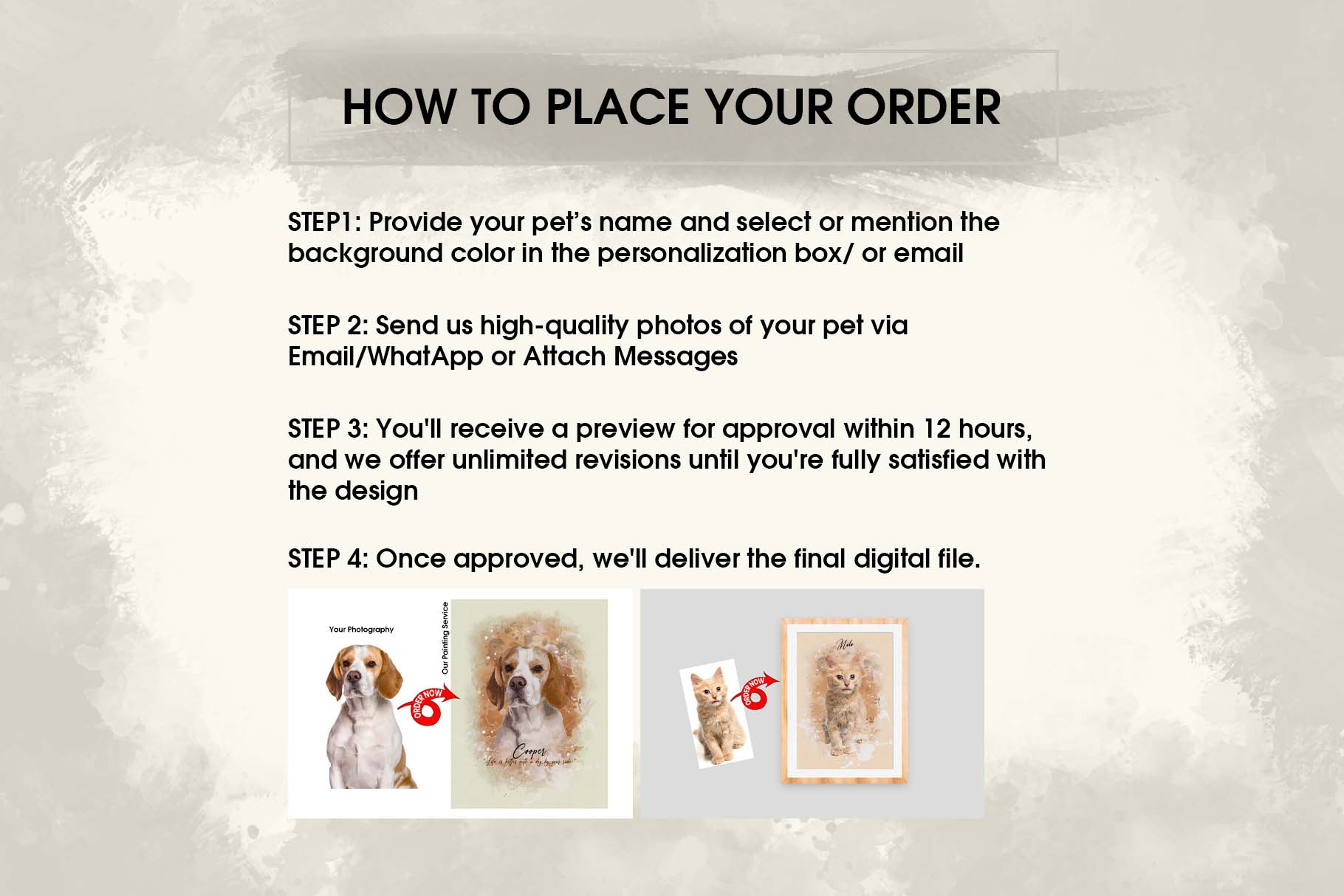 Example of Custom Pet Digital Painting Service