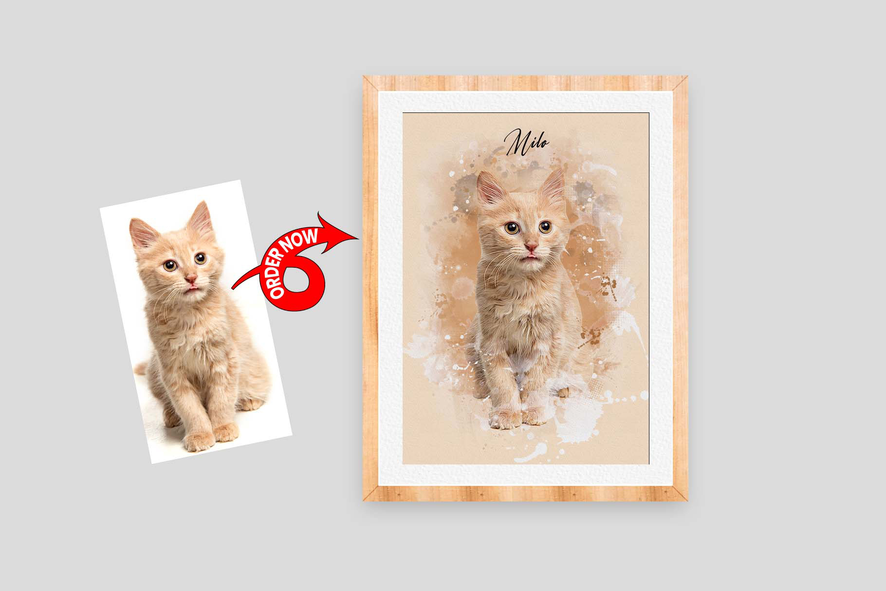 Example of Custom Pet Digital Painting Service