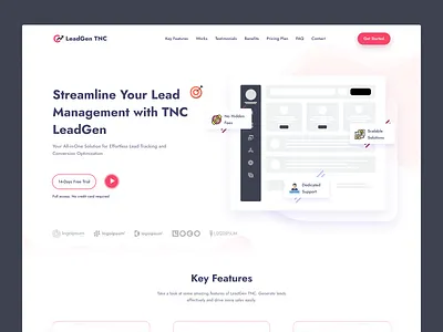 LeadGen TNC - Technology Website Template landing page saas landing page saas software webflow webflow template