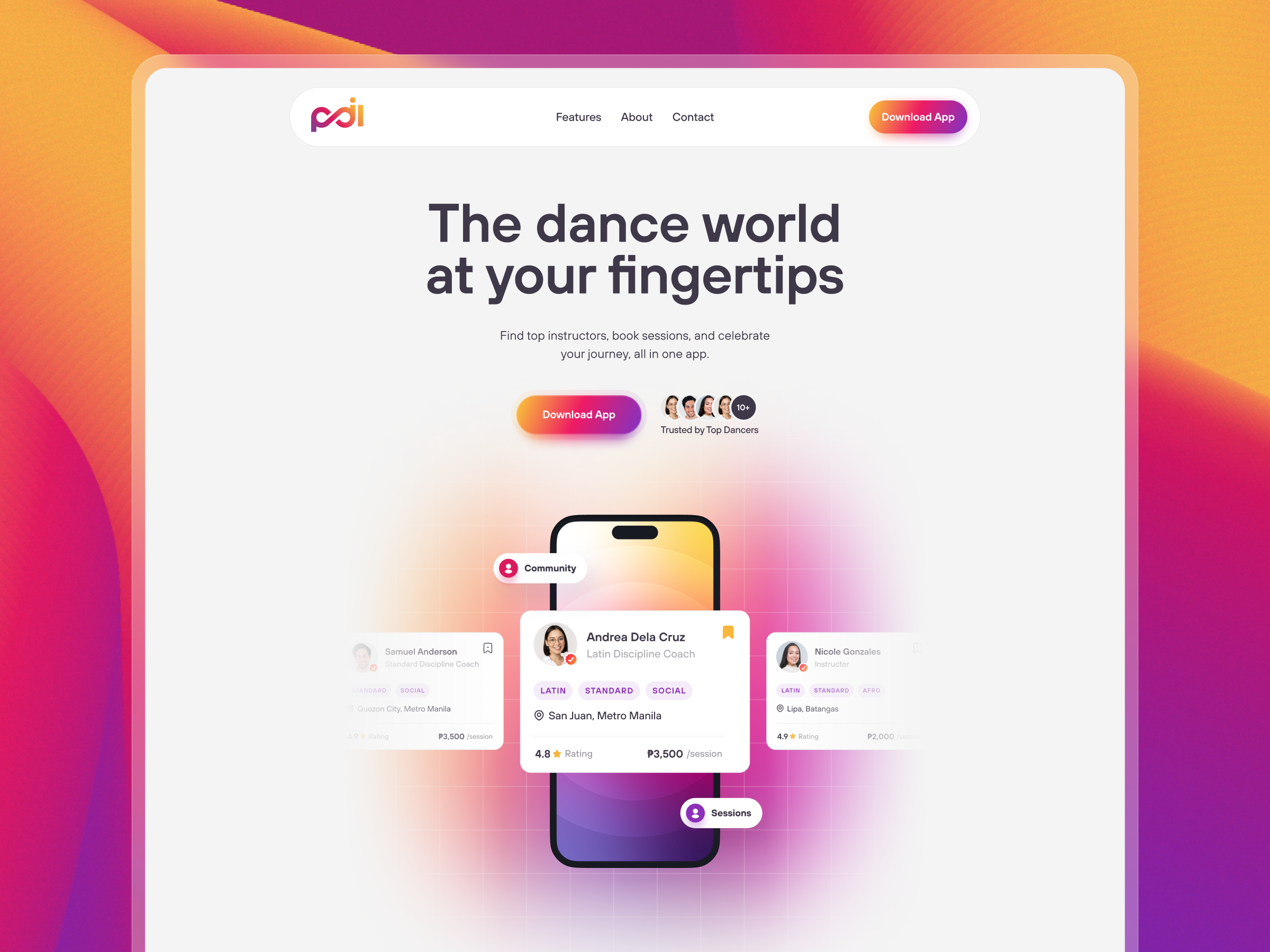 Example of Landing Page Design – UX / UI