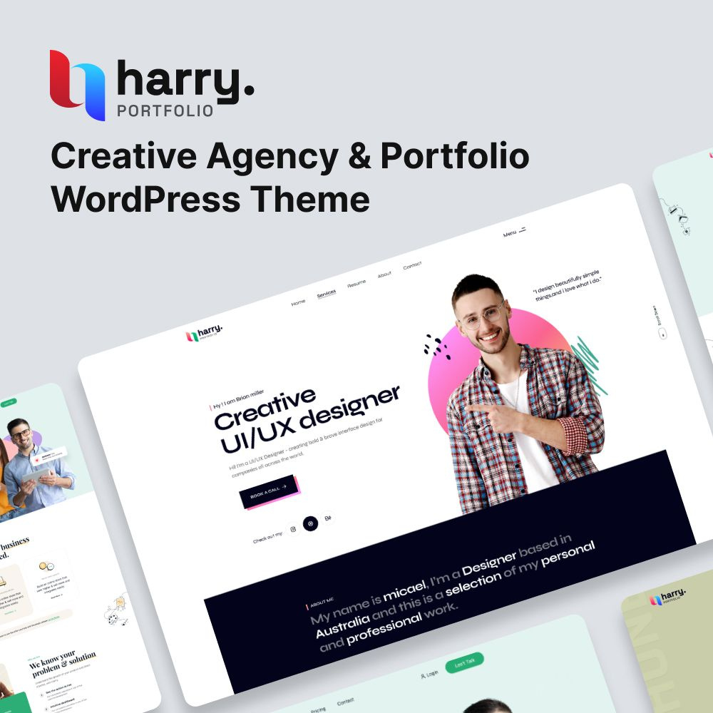 Harry – Creative Agency & Portfolio WordPress Theme + RTL agency architecture blog business corporate creative ecommerce elementor multipurpose portfolio