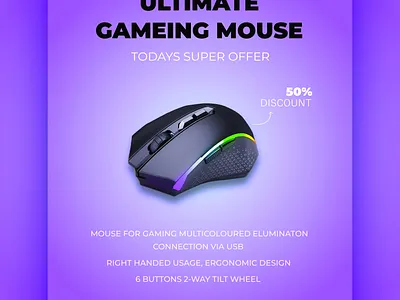 Gaming mouse social media post design