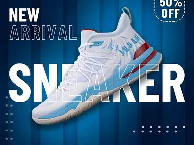 Sneaker social media post graphic design