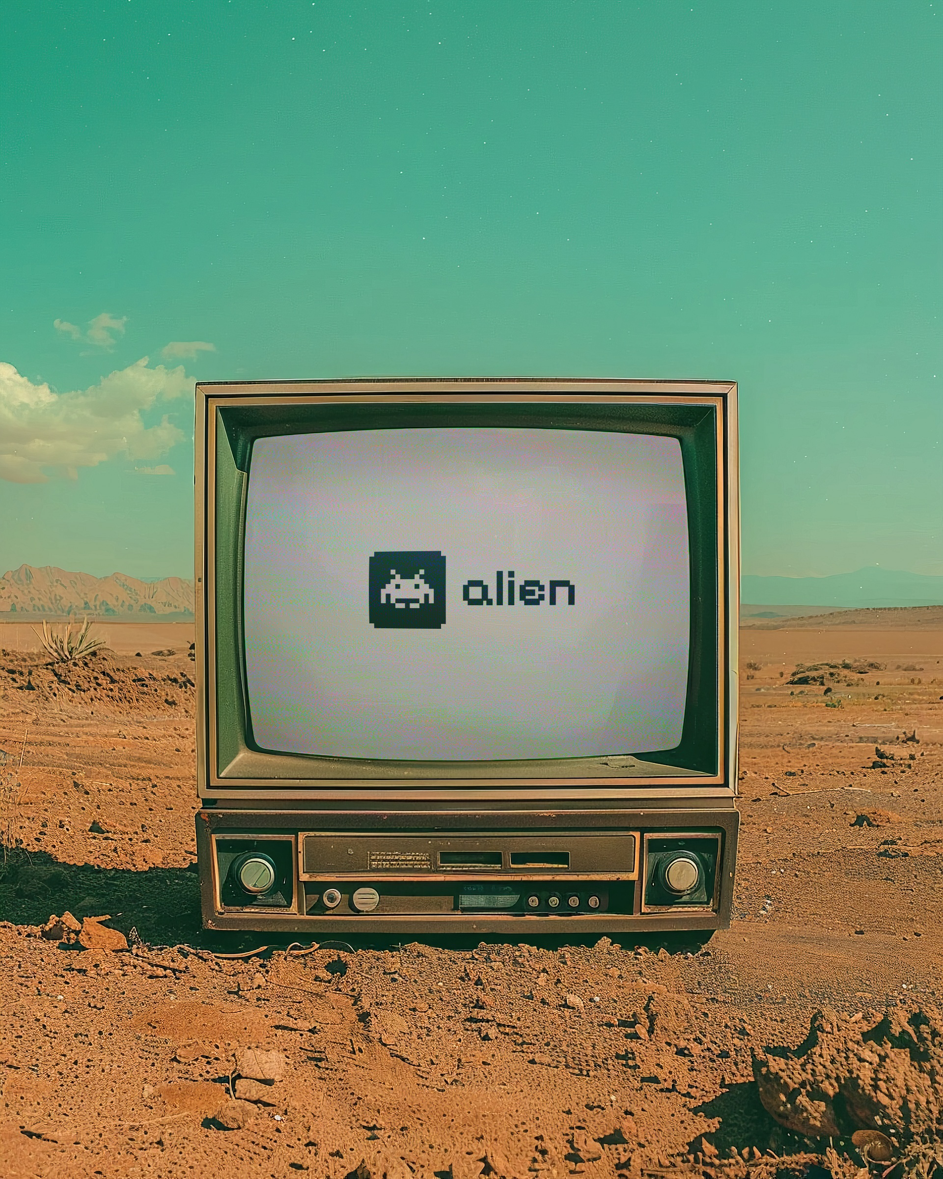 Alien Logo Design adobe illustrator alien alien logo branding graphic design logo design minimal old logo static television tv vector vintage