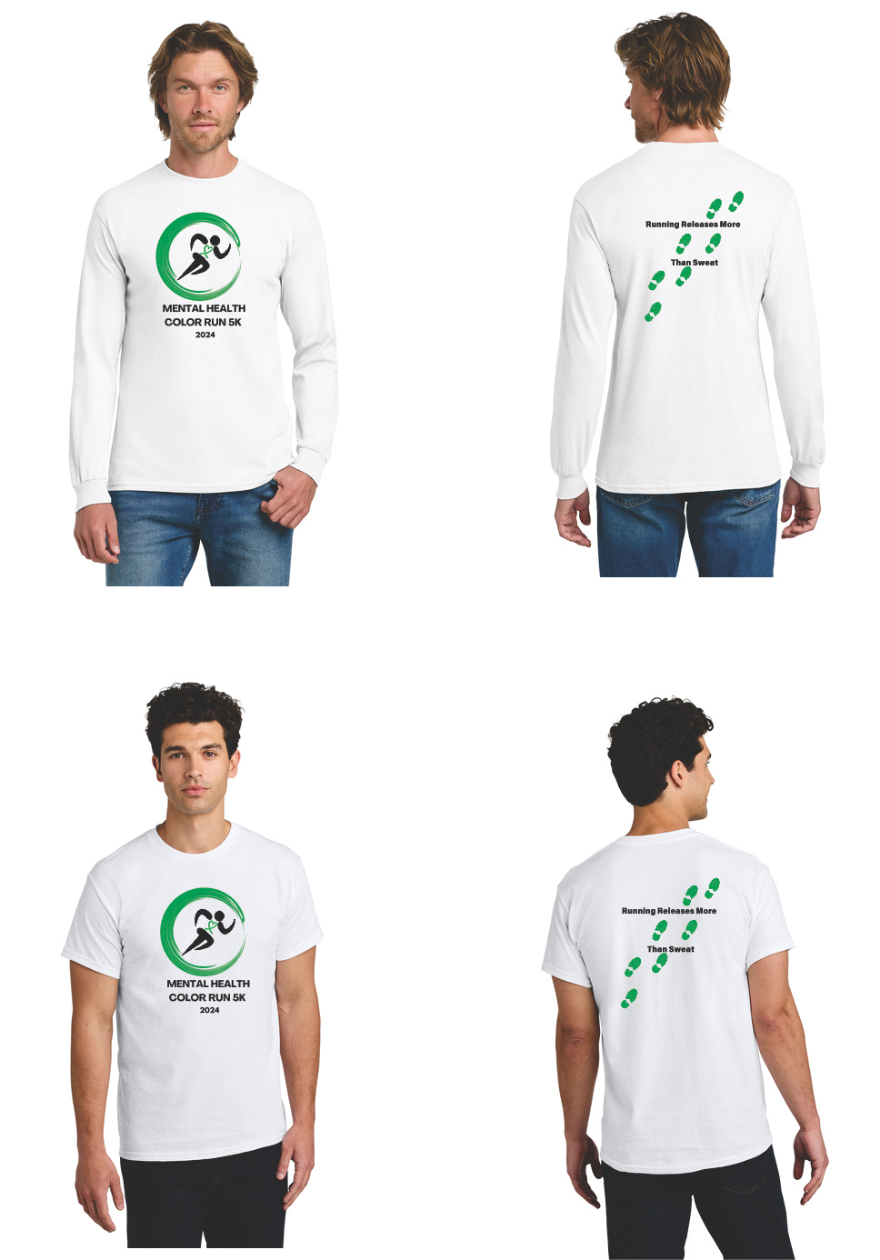 Mental Health Color Run 5k T-Shirt Designs