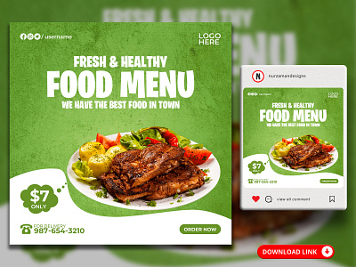 Delicious Food Menu Social Media Banner Templates 3d ads design animation banner flyer food banner food menu food offer food template graphic design green instagram post motion graphics promotional ads restaurant flyer restaurant offer restaurant template restaurnt menu social media web banner