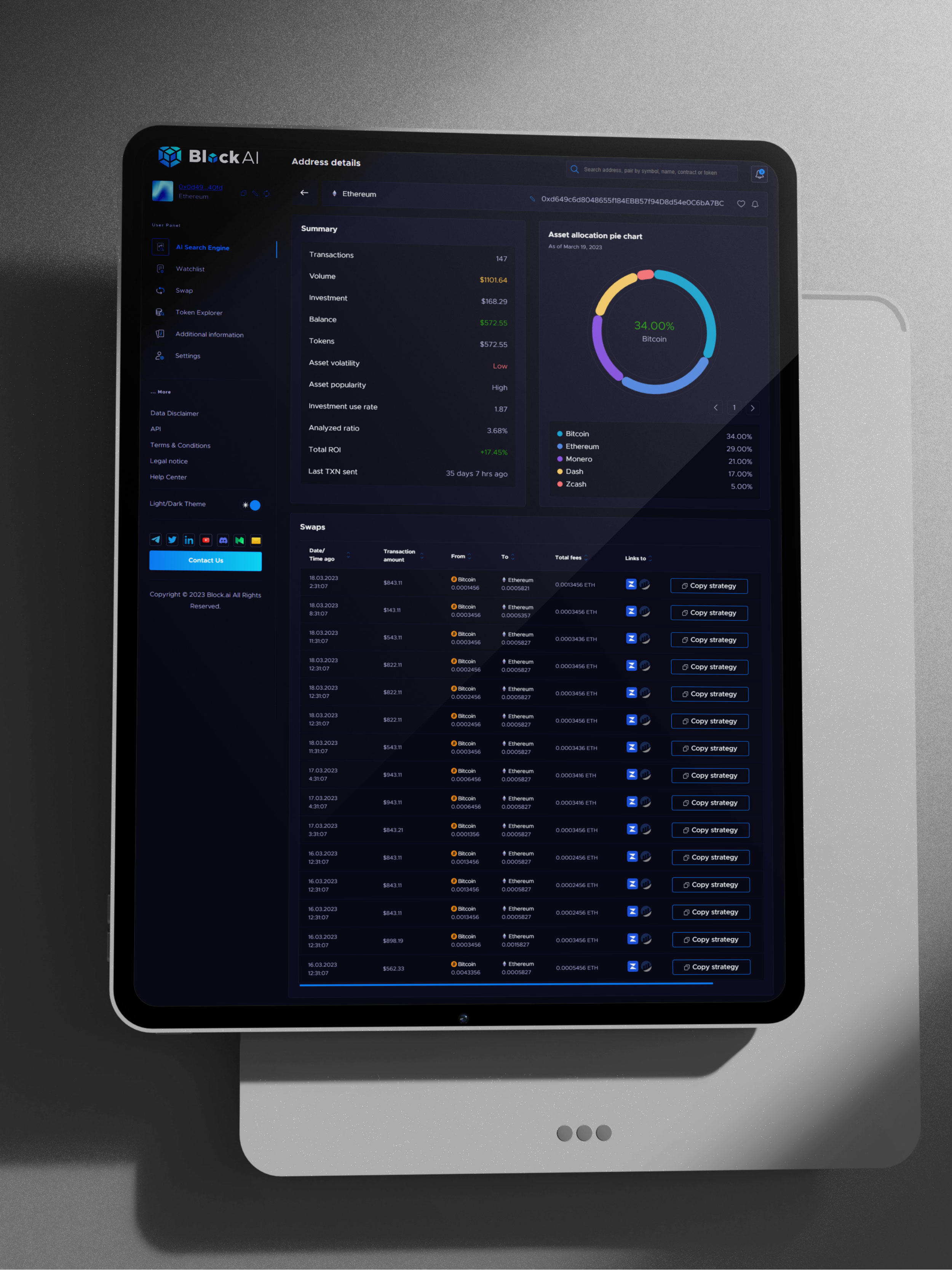 Copy Trading Platform Dashboard Template by Extej UI UX Design Agency ...