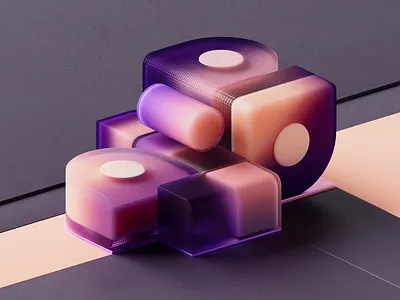 Subsurface Glass Study 3d 3d render 3dmodeling 3drender blender blender3d cinema4d glass material shader experiment subsurface scattering