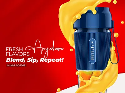 Creative Social Media Ads Design. Product: Stargold Juicer creative ads product ads social media ads stargold visualiizer