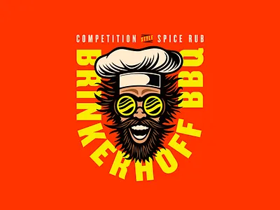 The Flavor Innovator bbq logo branding chef design graphic design illustration lettering logo logo design mad scientist typeface typography vector
