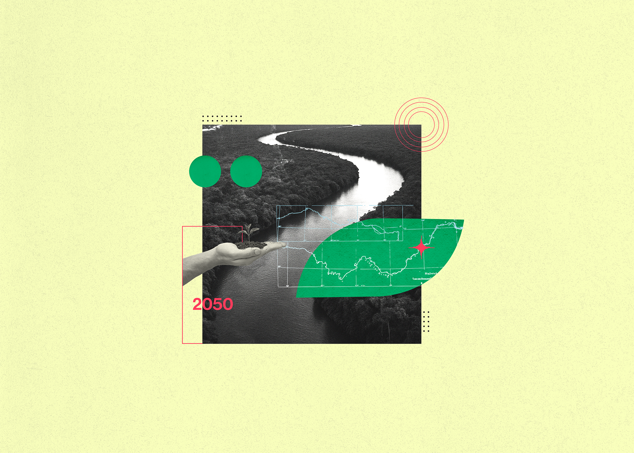 COP30 - Ethic x Mapfre 2050 brasil climate change collage collage art cop design editorial editorial design enviromental ethic graphic design illustration magazine old photoshop poster vintage