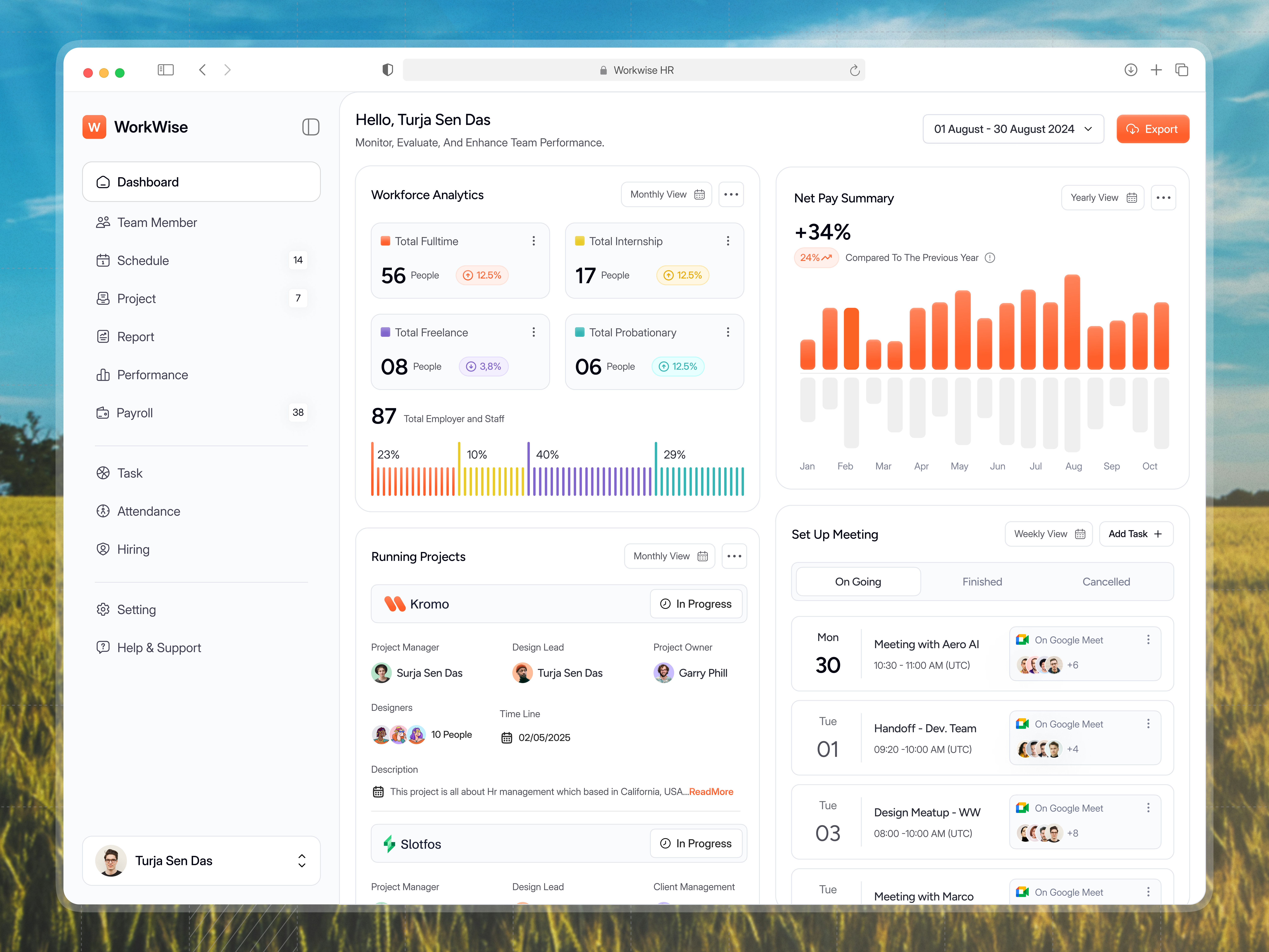 WorkWise HR Management Webapp datadrivenhr employeeengagement employeeexperience hrinsights hrsoftware hrtech humanresourcestech leadershipdesign peoplemanagement productivitytools remoteworktools saasdesign startupculture startupdesign teambuildingdesign teamcollaboration teammanagement workplaceanalytics workplaceinnovation workplacesolutions