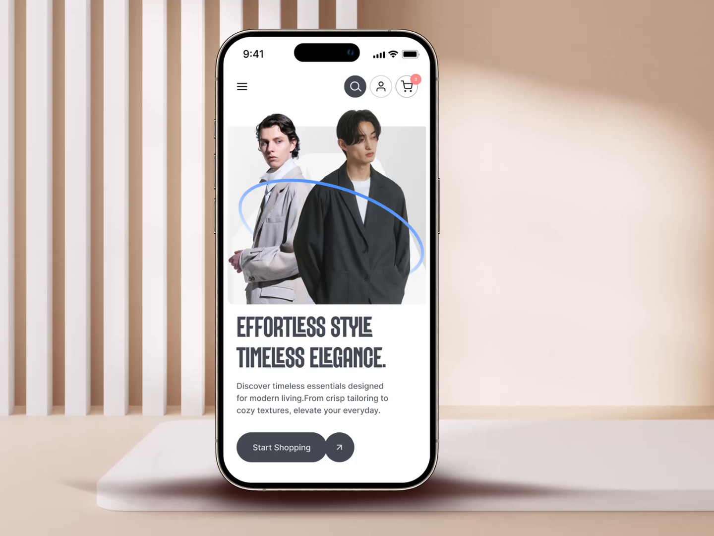 Example of Modern  Mobile App Design