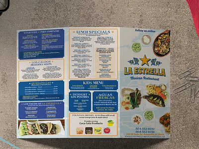 Menu Design - La Estrella togo 2025 branding design food graphic design menu menu design restaurant