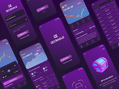 Crypto wallet concept concept crypto figma graphic design logo purple ui ux wallet