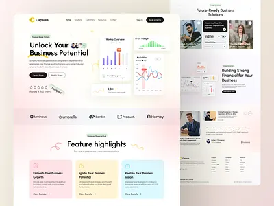 Financial Management SaaS Website b2b software ui business analytics ui cloud platform ui figma figma mockup design financial management ux financial management website financial saas homepage financial saas platform kpi widget design modern web app ui real time data analytics saas homepage design saas landing page saas product design saas ui kit saas website design shimuluiux sme finance tool startup dashboard