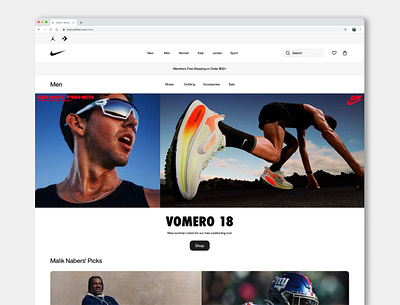 Redesign Website - Nike Men's Shoes figma landing page landing page design redesign redesign landing page redesign web ui ui design ui designer uiux uiux design uiux designer ux ux design ux designer web design web designer
