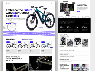 E-Commerce Bicycle Shop Websites bicycle bike hero section bike shop bike website dailyux e commerce electric bike figma landing page mountain bike popular product design trending ui uiux ux uxlife web design website