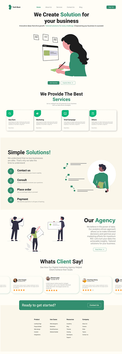 Agency Landing Design agency landing landing page ui ui landing ux