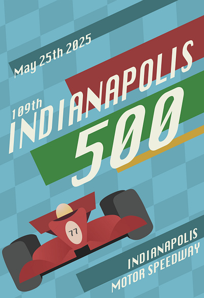 Event Poster: Indy 500 graphicdesign