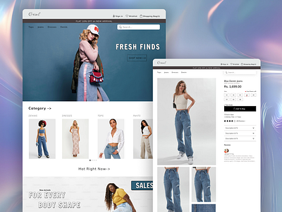 E-Commerce Website Design clothingstore ecommerce fashion fashiondesign figma graphic design minimaldesign modernui onlineshop responsive shopnow uiux uxdesign webdesign